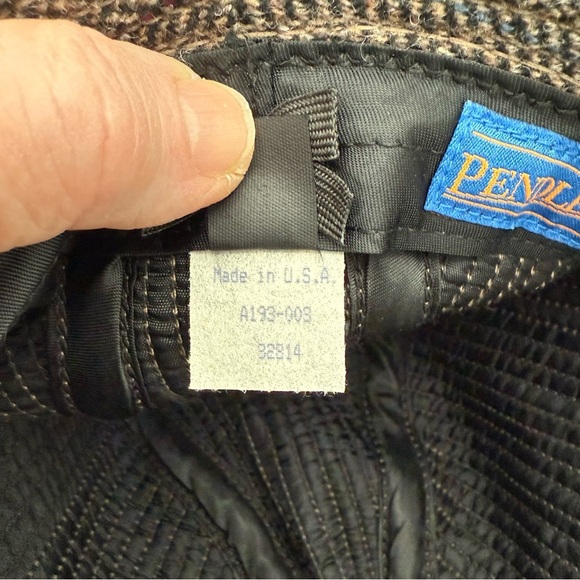 Pendleton Wool Hat Brown Tweed Herringbone Bucket Style Made in USA Size Small - Picture 6 of 8